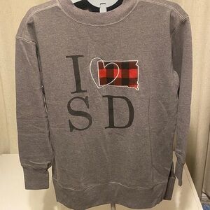 Maurice’s Crewneck Sweatshirt with Red Plaid Heart - I love SD